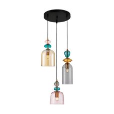 Závěsné svítidlo 3x E27 vícebarevná ITALUX Namos PND-27092-3A-MC-BRO