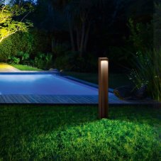 Ideal Lux 306858 KURT vonkajšie stojanové svietidlo/záhradný stĺpik LED V650mm 12W 950/240lm 3000K kávová