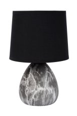 LUCIDE 47508/81/30 MARMO Lampička E14 1x40W čierna, biela