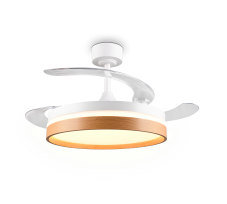 Stropný ventilátor so svetlom LED 2700–6500K biela IP20 TRIO Reality VOLDA R69642101 časovač