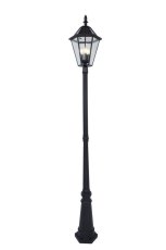 LUTEC 6951301189 LONDON solárne svietidlo/záhradný stĺpik 3xE12 6W IP44 čierna matná