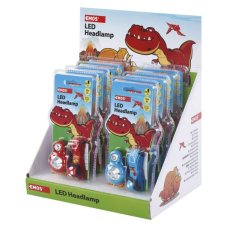 EMOS P3540 Detská LED čelovka Dino, 2× CR2032, mix farieb