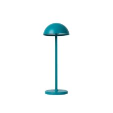LUCIDE 15500/02/37 JOY venkovní dotyková stolní lampička LED V320mm 1,5W/180lm 3000K IP54 tyrkysová, nabíjecí baterie, USB kabel