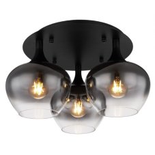 GLOBO 15548-3D MAXY stropné svietidlo D450mm 3xE27 matná čierna, dymová