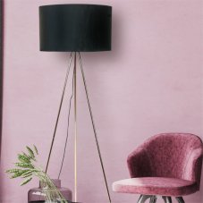 Stojací lampa 1x E27 černá Zuma Line INGA H06-GD-BK