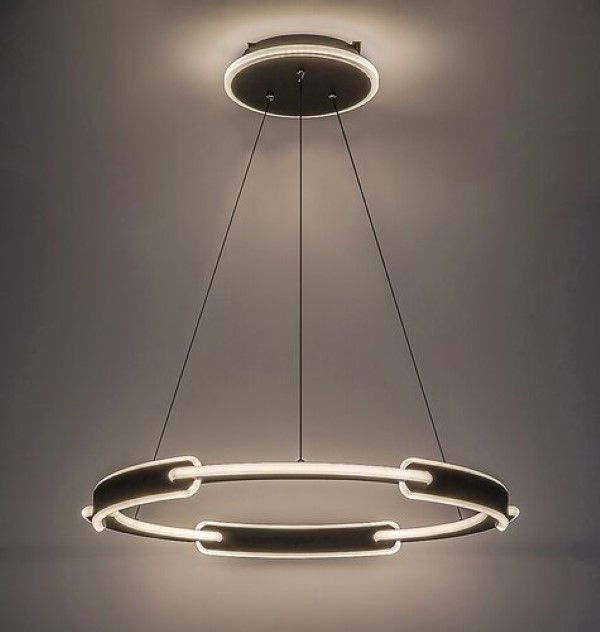 RABALUX 72229 Sindri závesné svietidlo D600mm LED 45W/3200lm 3000+4000K čierna, biela, DIP switch