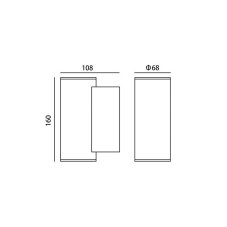 ITALUX OWL-2026A-1-GU10 Lenta venkovní nástěnné svítidlo 1xGU10 IP54 černá