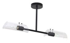 RABALUX 75028 Teodoro stropní svítidlo 2xE14 IP44 černá, průhledná