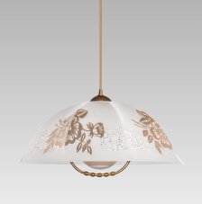 PREZENT 47001 L03 LYRA ACRYL IV závěsné svítidlo 1xE27 D440mm bílá, zlatá