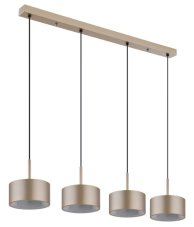 GLOBO 56964-4H RAYMOND závesné svietidlo LED 40W 5100/1900lm 3000K čierna, champagne