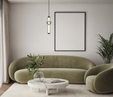 LED závesné svietidlo 2463 lm 3000K svetlošedá ITALUX Bruni PND-27372-1-19W-BK