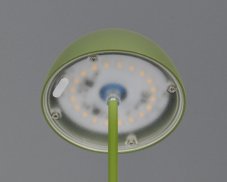 TRIO Reality R55601115 ORTIZ dotyková stolná lampička v200mm SMD LED 2W/150lm 3000K IP44 zelená, ON/OFF