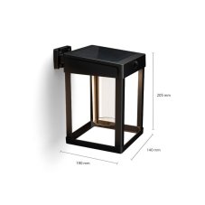 Philips 8720169263918 UltraEfficient Solar Camill solární nástěnné svítidlo se senzorem LED 1,4W 250/25lm 3000K IP44 černá