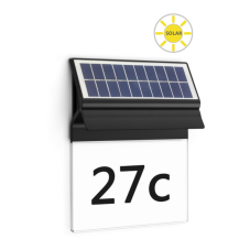 Philips 8720169265462 Outdoor solar Enkara solární nástěnné svítidlo - číslo domu LED 0,2W/17lm 2700K IP44 černá