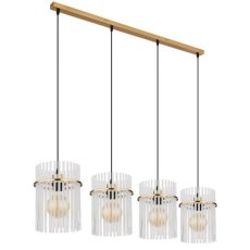 GLOBO 15698-4HM GORLEY závesné svietidlo 4xE27 zlatá, biela