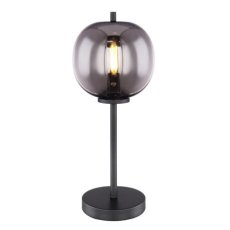 GLOBO 15345T BLACKY stolní lampa D185mm 1xE14 černá, kouřová