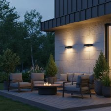Exteriérové ​​nástěnné svítidlo Ideal lux 092355 ANDROMEDA AP2 antracit 2xE27 60W IP54