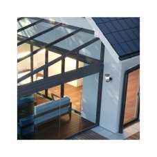 RABALUX 77037 Angers solární nástěnné svítidlo se senzorem LED 3W/300lm 4000K IP54 šedá, průhledná