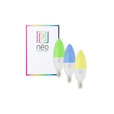 Immax 07716C NEO žárovka LED E14 6W/470lm 2700-6500K RGB, bílá, 3-set, svíčka