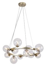 RABALUX 71300 Aslov závěsné svítidlo D710mm 11xG9 zlatá, průhledná