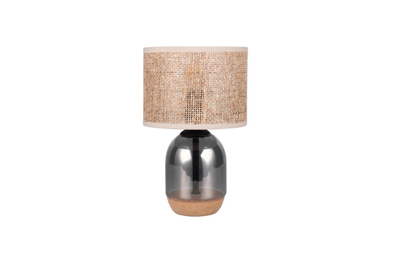 TRIO 564900157 TARA stolní lampička V320mm 1xE27 chromová, přírodní