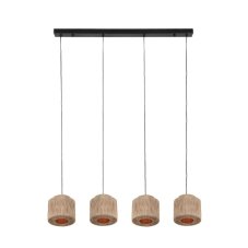 TRIO 366800436 SMILLA závěsné svítidlo 4xE27 černá, béžová