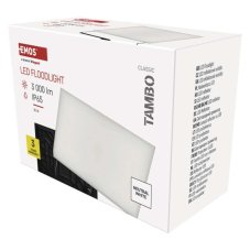 EMOS 1531253200 TAMBO reflektor LED 30W 3000lm 4000K IP65 černá