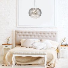 Rabalux 3599 Ninelle závesné svietidlo krištáľové 6xG9 chrómová, dymové sklo