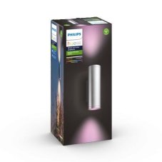 PHILIPS HUE 17463/47/P7 exteriérové ​​nástěnné svítidlo Appear 2x8W/1200lm 2000-6500K, RGB IP44 nerez