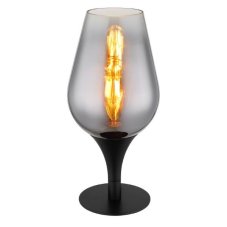 GLOBO 15552T3 LAVUS stolná lampička V310mm 1xE27 čierna, priehľadná chrómová