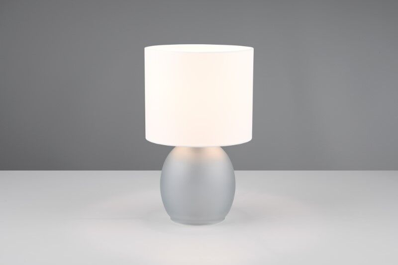 TRIO 517900111 VELA stolná lampička V290mm 1xE14 šedá, biela