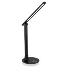 GLOBO 58445B GERALDO stolní svítidlo LED V500mm 5W/538lm 2700+6500+4000K černá, bílá, adaptér, USB kabel, RGB podsvícení