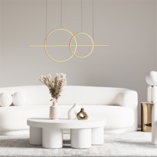 LED závesné svietidlo 4000 lm 3000K zlaté 3-krokové stmievanie Zuma Line CHOLET MD7358-2A-3GT