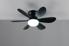 TRIO Reality R67462132 LUND Stropný ventilátor s osvetlením D530mm SMD LED 8W/850lm 2700-6500K černá, dálkový ovladač
