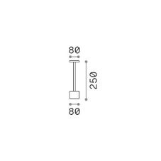 Ideal lux 347745 TOFFEE vonkajšie stojanové svietidlo/stĺpik V250mm LED 8W 900/540lm 3000K IP65 antracitová