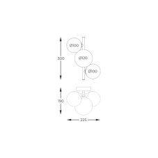 Nástěnné svítidlo 3x G9 zlaté Zuma LineVILLA MB5918-3-EGN