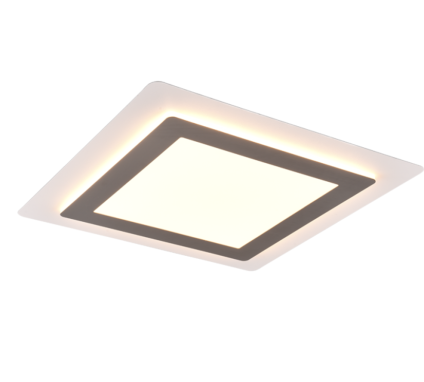 TRIO 641510207 MORGAN stropní svítidlo SMD LED 450x450mm 46W/6000lm 2700-6500K matný nikl, stmívatelné, dálkový ovladač