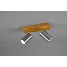 TRIO 812400207 MARLEY bodové svítidlo 2xGU10 matný nikl, dřevo