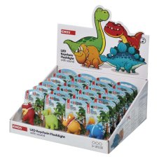 EMOS P4711 LED dětská klíčenka Dinosaurus se světlem a zvukem, 3× LR54, mix barev