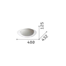 Ideal lux 332413 SQUISH stropné svietidlo D480mm LED 18W 1850/1110lm 3000K biela