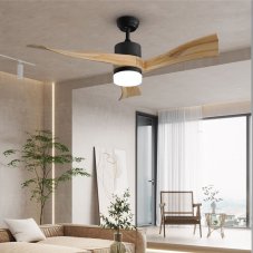 Immax 07136-B NEO LITE SOFISTICADO Smart LED stropné svietidlo s ventilátorom Tuya WiFi čierne/drevo