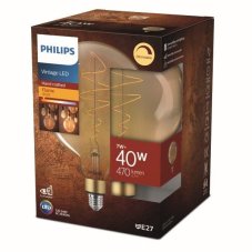 Philips 8719514313781 LED žárovka E27 7W/40W 470lm 1800K G200 GOLD stmívatelná