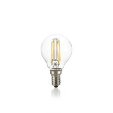Ideal Lux 101200 LED žárovka E14 Filament P45 4W/430lm 3000K průhledná, kapka
