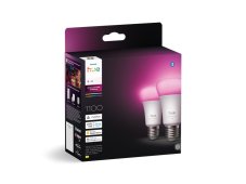 8720169365735 Philips Hue White and color Ambiance LED žárovka E27 8,1W/1100lm 1000-20000K+RGB bílá 2-set