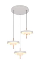 TRIO 340230376 KEATON závěsné svítidlo D450mm SMD LED 3x10W/1200lm 2300+3000+4000K světle šedá, switchdimmer