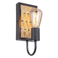 GLOBO 15679W HALIA nástěnné svítidlo 1xE27 černá matná, béžová