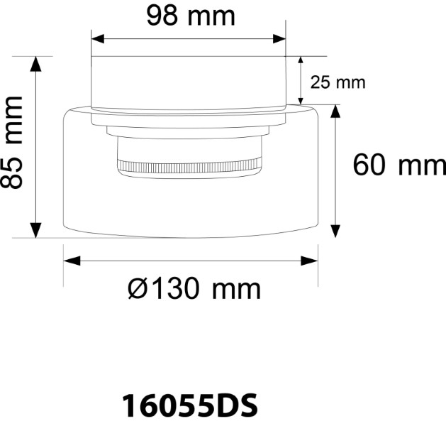 GLOBO 16055DS HIGGINS stropní svítidlo D130mm 1xGX53 6W 400/270lm 1800K černá, kouřová