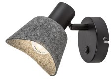 RABALUX 73005 Farelia nástenné bodové svietidlo/spot s vypínačom 1xE14 čierna, šedá
