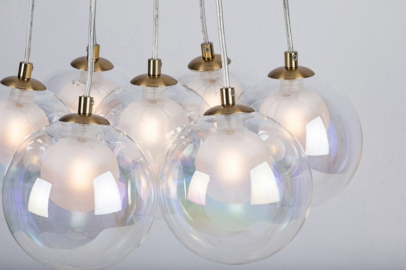 RABALUX 72304 Rosehip závesné svietidlo D450mm 7xG9 champagne, viacfarebná