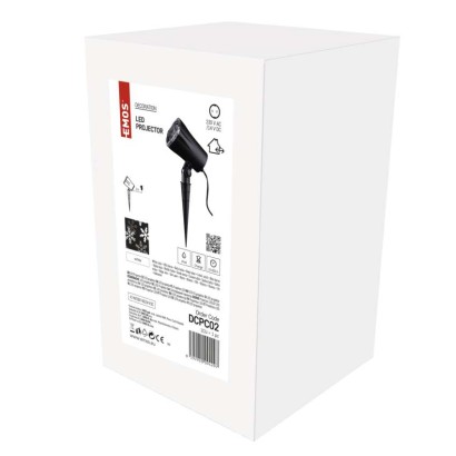 DCPC02 EMOS LED vánoční dekorativní projektor – vločky, IP44, bílá